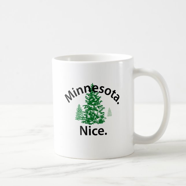 Mug Minnesota Nice. Point ! (texte noir) (Droite)