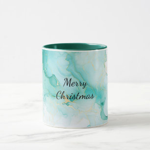 Mug Mint Aqua Pearl Marbre or
