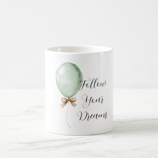 Mug Mint Balloon Cream Bow Dreams (Centre)
