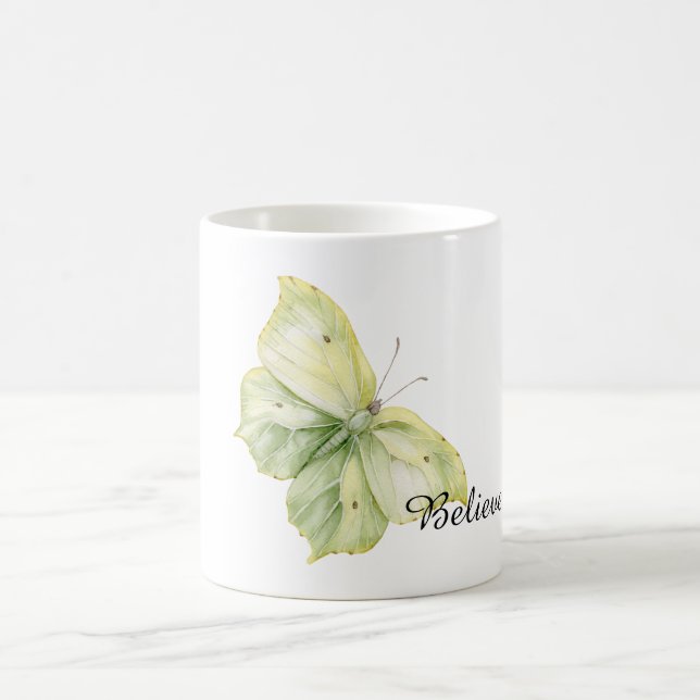 Mug Mint Green Butterfly Believe (Centre)