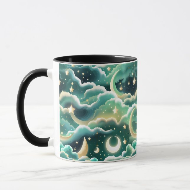 Mug - Mint Green Celestial Moon (Gauche)