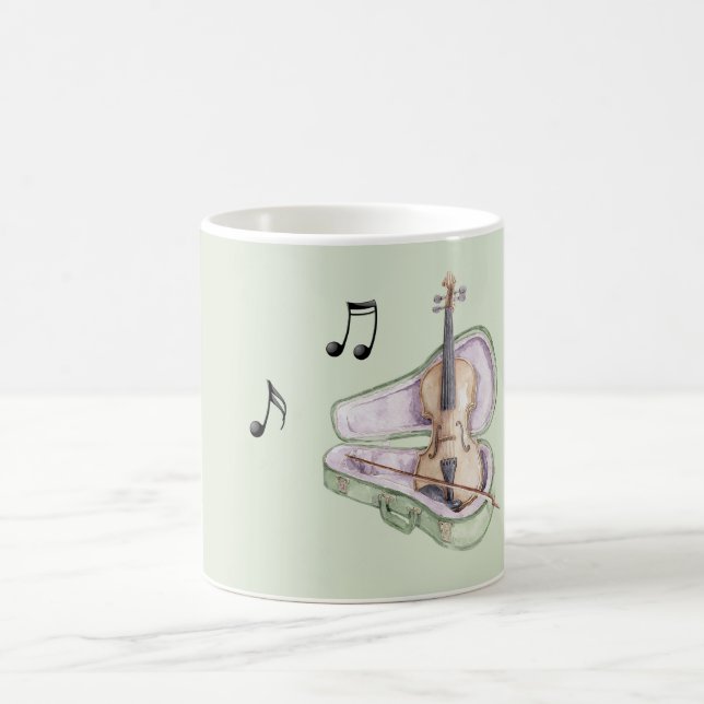 Mug Mint Green Lavender Violin (Centre)