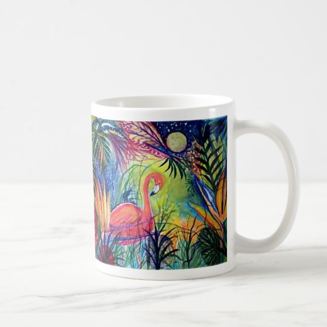Mug Minuit de Flamant rose d'île de Captiva (Droite)