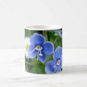 Mug minuscules fleurs bleues