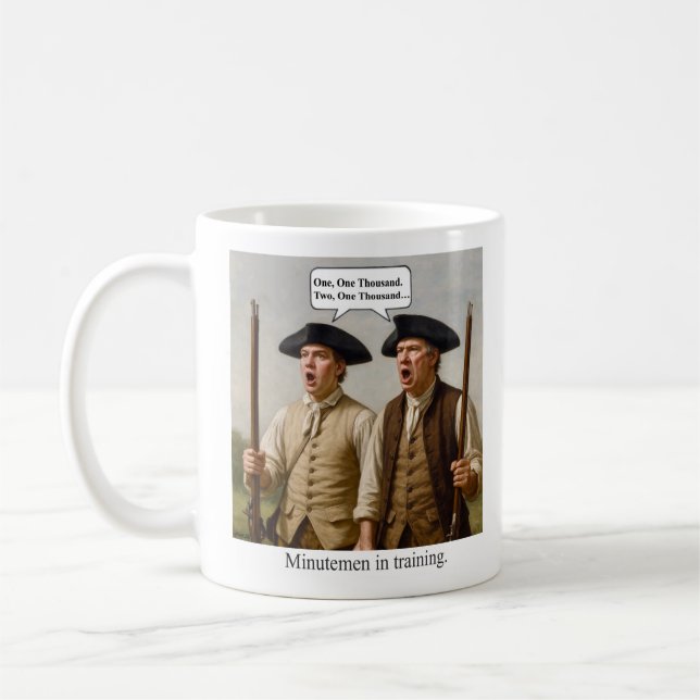 Mug Minutemen in training. (Gauche)