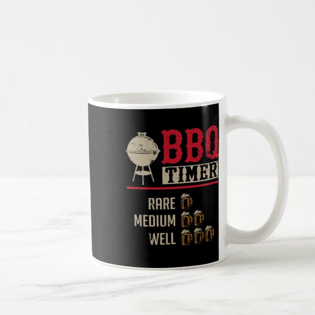 Mug Minuteur de cuisson de viande BBQ drôle Bière Gril (Droite)