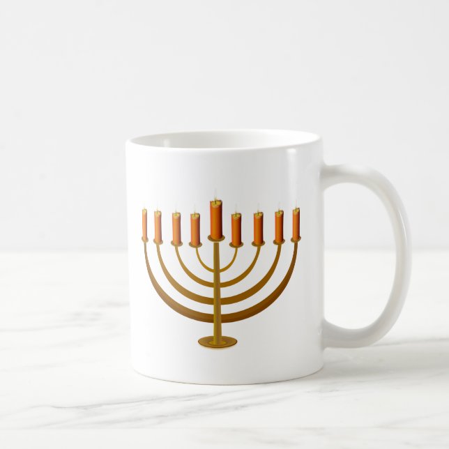 Mug mire le chandelier hanoukka de bougeoir juif (Droite)