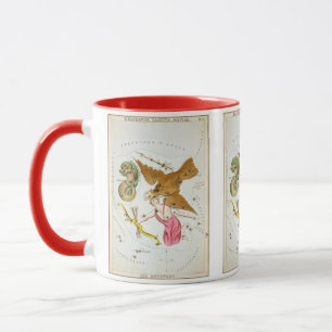 Mug Miroir d'Urania, Carte céleste d'astronomie vintag