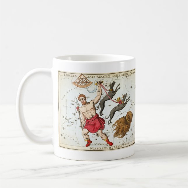 Mug Miroir d'Urania, carte céleste d'astronomie vintag (Gauche)