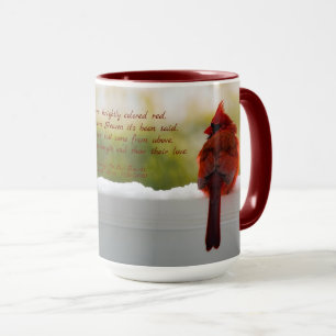 Mug Mise à jour : Cardinal/Visiteur du ciel poème & 