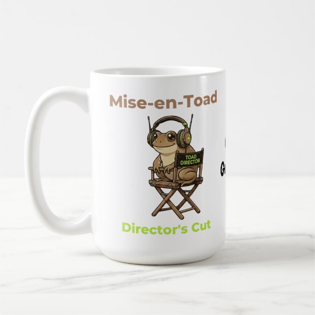 Mug Mise-en-Toad Director’s Cut Cinema Pun Toad Art (Gauche)