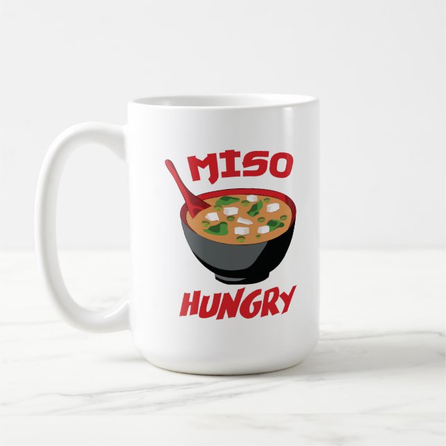 Mug Miso Hungry Funny Food Kawaii (Gauche)