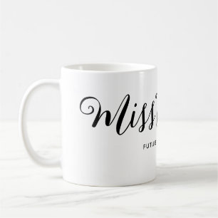 Mug Miss to Mrs Moderne Boho Script Enterrement de Vie