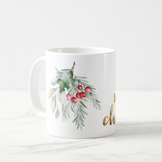 Mug Mistletoe aquarelle (Devant gauche)