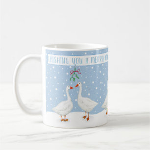 Mug Mistletoe de neige d'oie Joyeux Noël Musique