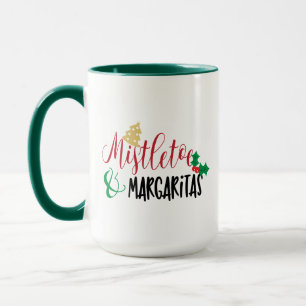 Mug Mistletoe de Noël et Margaritas, Noël Joyeux Amuse