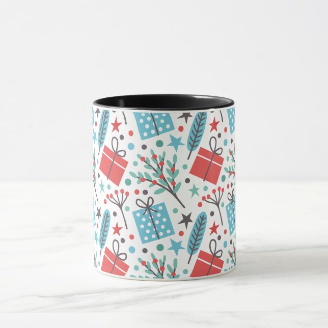 Mug Mistletoe de Noël et Motif cadeau (Centre)