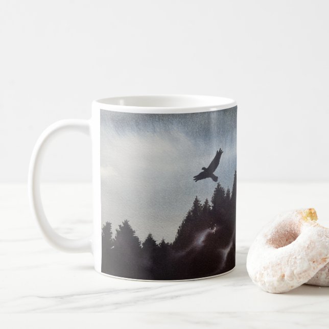 Mug Misty Morning dans les montagnes (Avec donut)