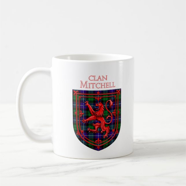 Mug Mitchell Tartan Scottish Plaid Lion Rampant (Gauche)
