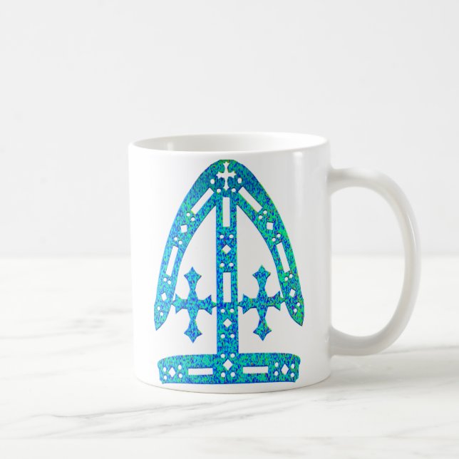 Mug Miter en bleu et vert (Droite)