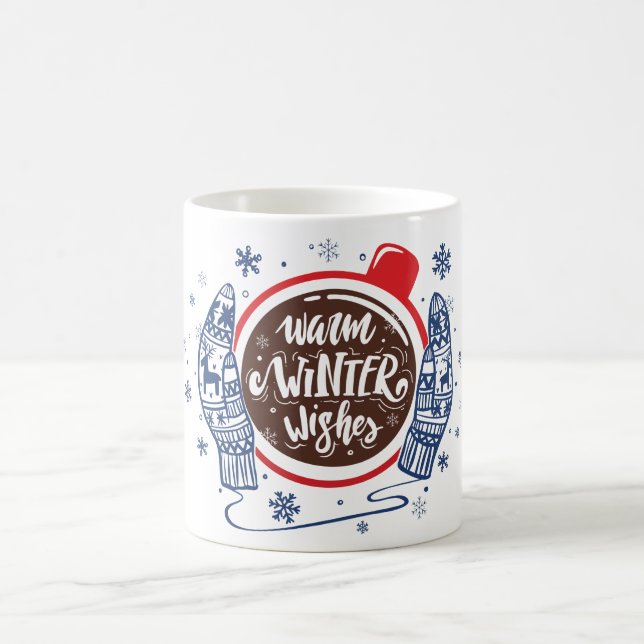 Mug Mittens Et cacao Chaleureux Hiver Souhaite Vacance (Centre)