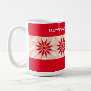 MUG MIX ROUGE ET ROSE ANNIVERSAIRE