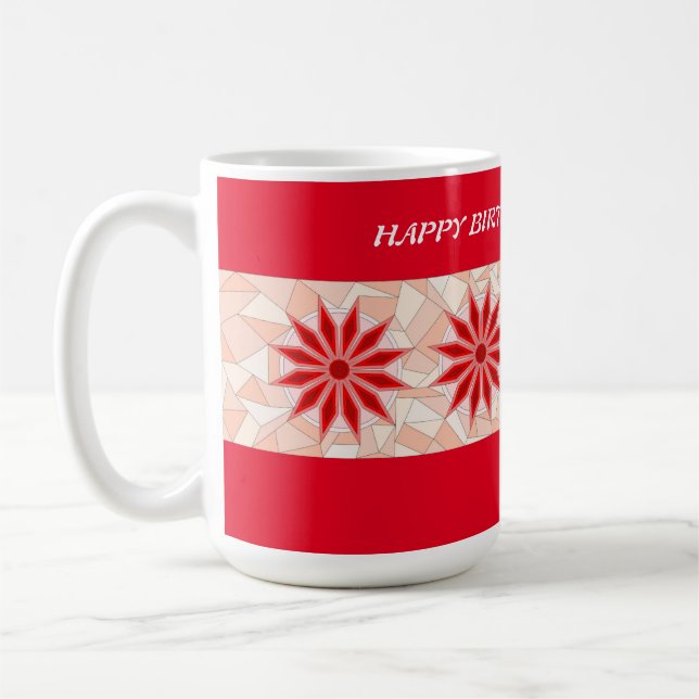 MUG MIX ROUGE ET ROSE ANNIVERSAIRE (Gauche)