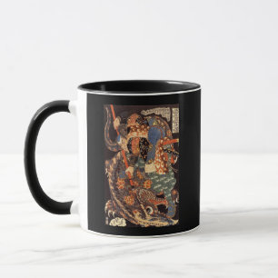 Mug Miyamoto Musashi peignant C. 1800's