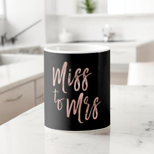 Mug Mlle à Mme Fête des mariées Rose Gold Foil