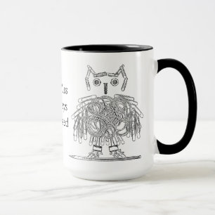 Mug Mlle drôle Organized de hibou de fourniture de