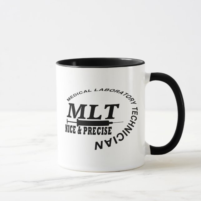 MUG MLT SLOGAN NICE ET PRÉCISE LAB TECH MÉDICALE (Droite)
