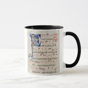 Mug Mme 561 page avec "P" initial historiated