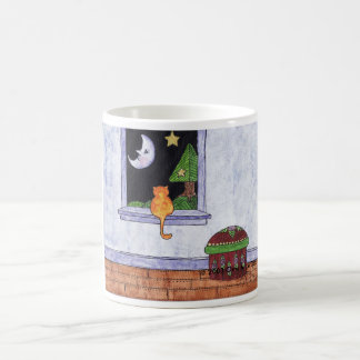 Mug Mme Cat regardant la lune
