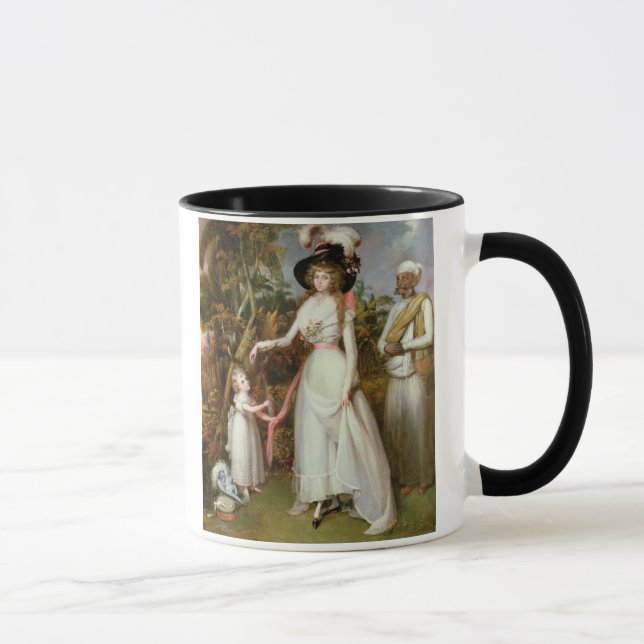 Mug Mme Graham de Kinross, sa fille et d'un Jamadar, (Droite)