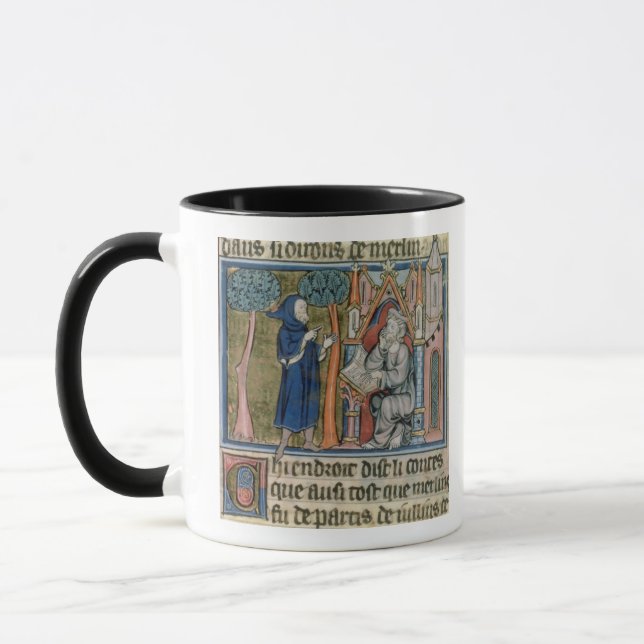 Mug Mme la vue 95 f.268 MERLIN dicte l'histoire à (Gauche)