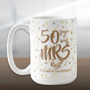 Mug Mme Right Fun 50e anniversaire de mariage