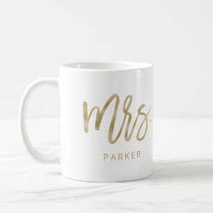 Mug Mme Script or moderne et nom