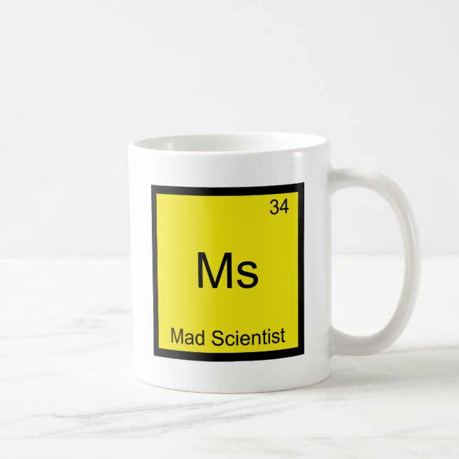 Mug Mme - Symbole d'élément de chimie drôle de scienti (Droite)