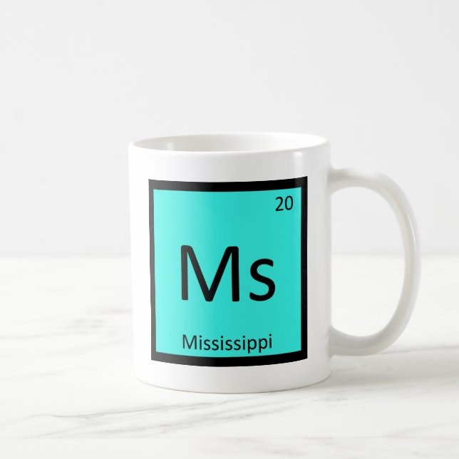 Mug Mme - Tableau périodique de chimie de l'État du Mi (Droite)