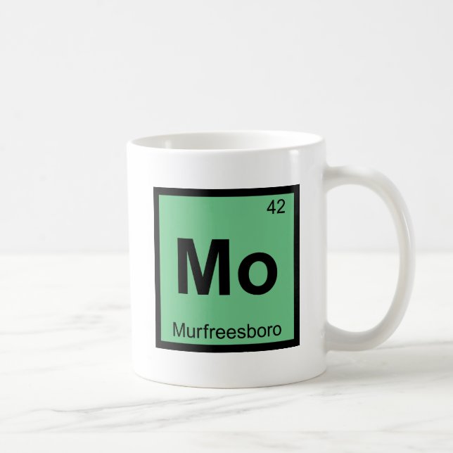 Mug Mo - Murfreesboro Tennessee Symbole de la chimie (Droite)