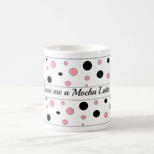 Mug Mocha Latte aux points fantaisistes (Centre)