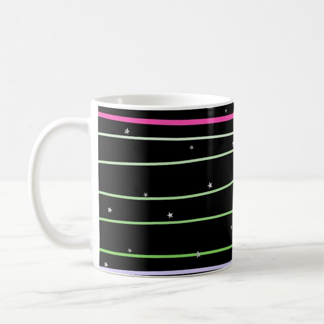 Mug Mochila con estrellas con líneas onduladas (Gauche)