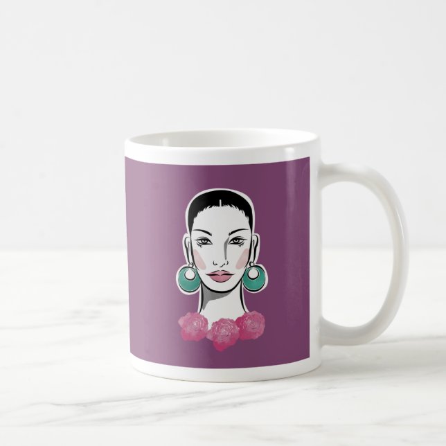 Mug Mod Fleur 1960s Femme (Droite)