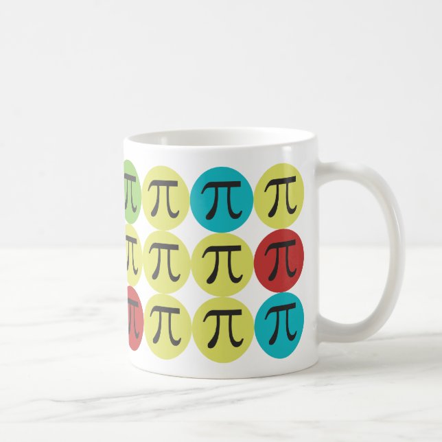 Mug Mod pi - Cadeau coloré de pi (Droite)
