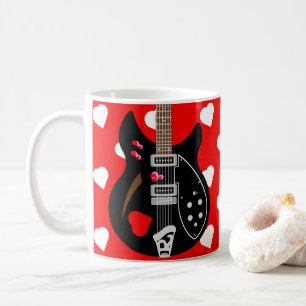 Mug Mod Pop Art Amour coeur guitare