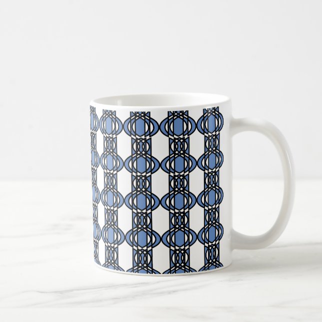 Mug Mod Retro Blue Abstrait Scarab Motif (Droite)