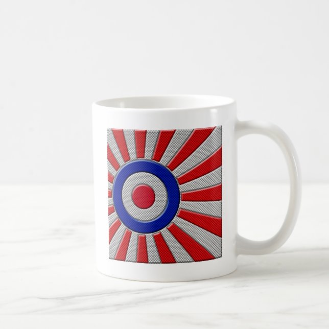 Mug Mod Roundel Sunburst asiatique en fibre de carbone (Droite)