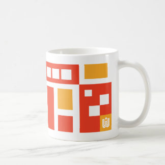 Mug Mode amusant coloré géométrique en rouge et relâch