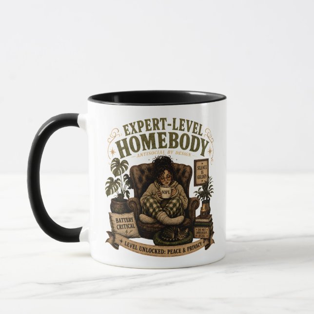 Mug Mode de vie d'introverti cosy (Gauche)