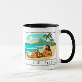 Mug Mode de vie : Surfer. Se détendre. Recommencer.